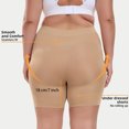 thumbnail image 3 of 3 Packs Women's Plus Size Slip Shorts XL-4XL High Waisted Smooth Breathable Slip Short Under Dresses, 3 of 6