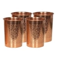 thumbnail image 4 of Pure Copper Embossed DesignTumbler, Drinkware, 300 Ml Each, Set of 10 Copper Tumbler Glass Set, 4 of 6