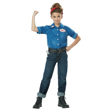 Rosie The Riveter - Child Costume Blue