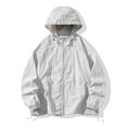 thumbnail image 3 of JGNGSHN Men's Rain Jackets Dressy Casual Plus Size Waterproof Windbreaker Solid Hooded Jacket for Outdoor Running Hiking Cycling, 3 of 8