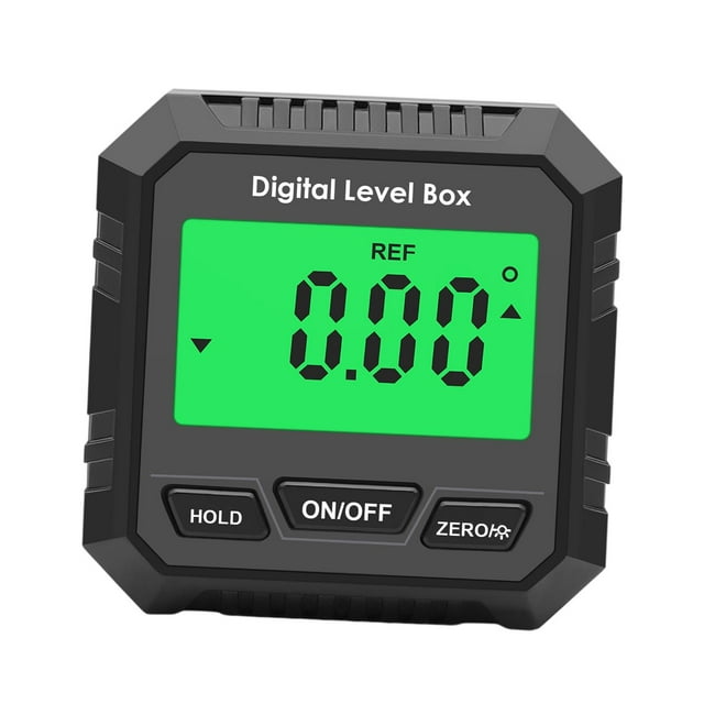 Transportador portátil herramienta de medición precisión digital 4x90 degree indicador de ángulo caja de nivel inclinómetro para maquinaria de automóvil , Negro A DYNWAVEMX Transportador digital