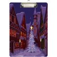 thumbnail image 2 of FMSHPON Christmas Town Street Clipboard Hardboard Wood Nursing Clip Board and Pull for Standard A4 Letter 13x9 inches, 2 of 7