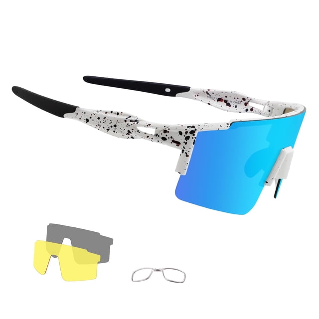 Gafas de Sol Polarizadas para Ciclismo OULAIQI para Hombre y Mujer con 3 Lentes Intercambiables