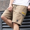 thumbnail image 4 of Enjoytime Mens Cargo Shorts Elastic Waist Drawstring Lightweight Breathable Casual Sweat Shorts with Multi Pockets, 4 of 6