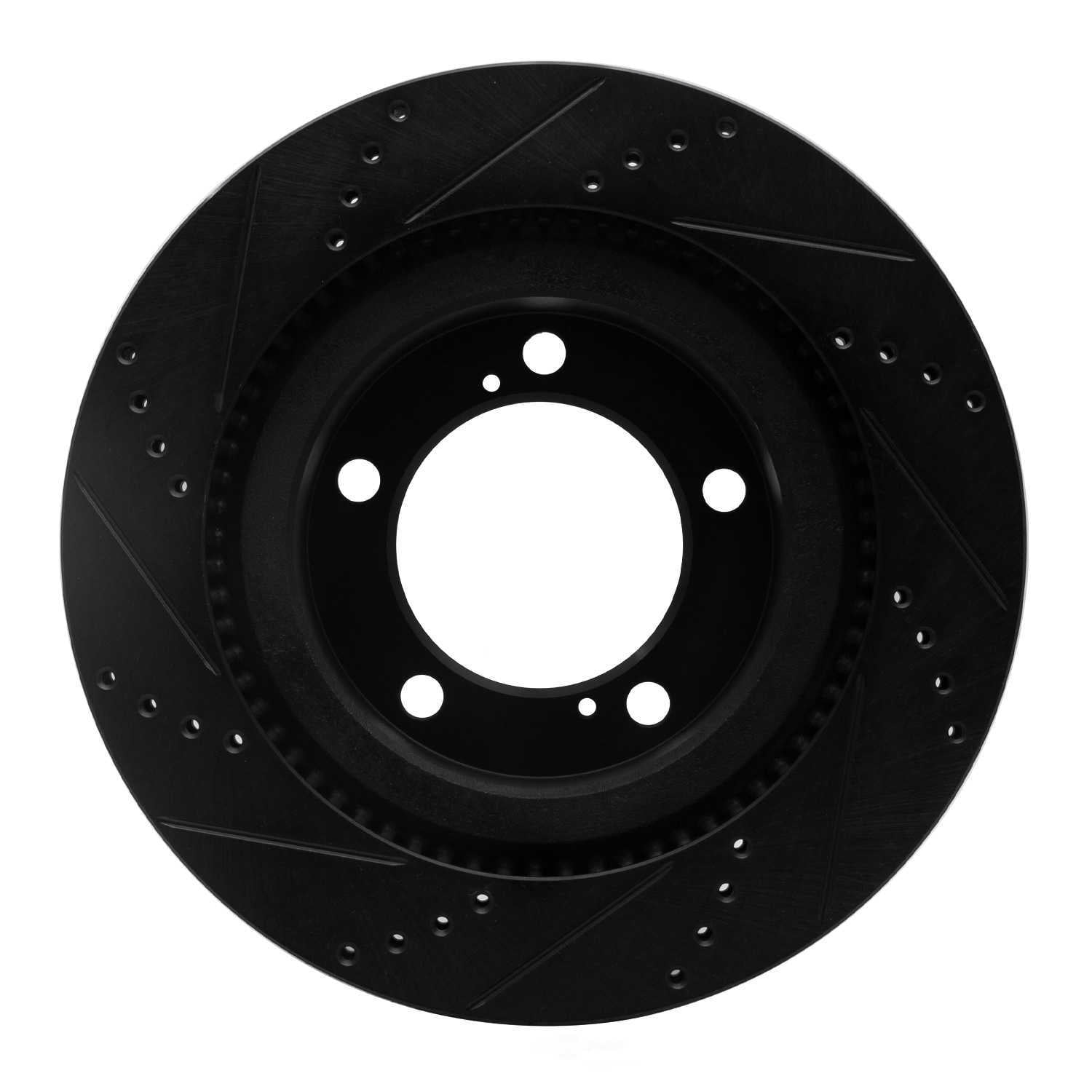 Dynamic Friction Company 633-76136R DFC Brake Rotor - Drilled And Slotted - Black