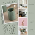 thumbnail image 5 of Chic Matte Green Bathroom Tumbler - Polyresin Toothbrush Holder, Modern Accessory for Vanity Countertop, 5 of 7