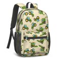 thumbnail image 2 of Tractor and Harvesters Cream Pattern 17" School Backpacks for Teens,Waterproof Oxford Fabric,S-Shape Padded Straps for School,Travel,Hiking,Camping, 2 of 6