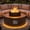 Wood Grain-Brown, variant on Vornel 30" 50,000 BTU Round Propane Fire Pit Table with Warm LED Light, Brown Wood Grain Outdoor Patio Gas Firepit