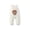 White, variant on SNKSDGM Baby Winter Quilted Sleeveless Overalls, Cute 3D Bear Applique Thick Cotton Warm Jumpsuit for Toddler Boys Girls White 3-6 Months