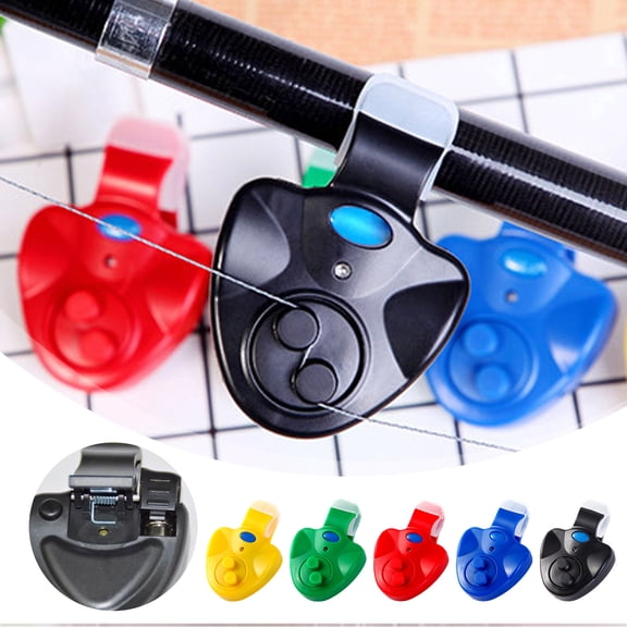 Fish Alarm Bite Alert Smart Fishing Rod Clip-On Bell with Sound Alarm and LED Indicator Sensitive Bite Detector for Night Fishing