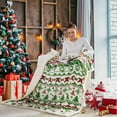 thumbnail image 4 of Premium Christmas Sherpa Throw Blanket Super Soft Flannel Throw, Christmas Decoration, Fleece, Plush, Warm, Cozy Reversible Microfiber Holiday Blanket for Couch Sofa Bed, 4 of 6