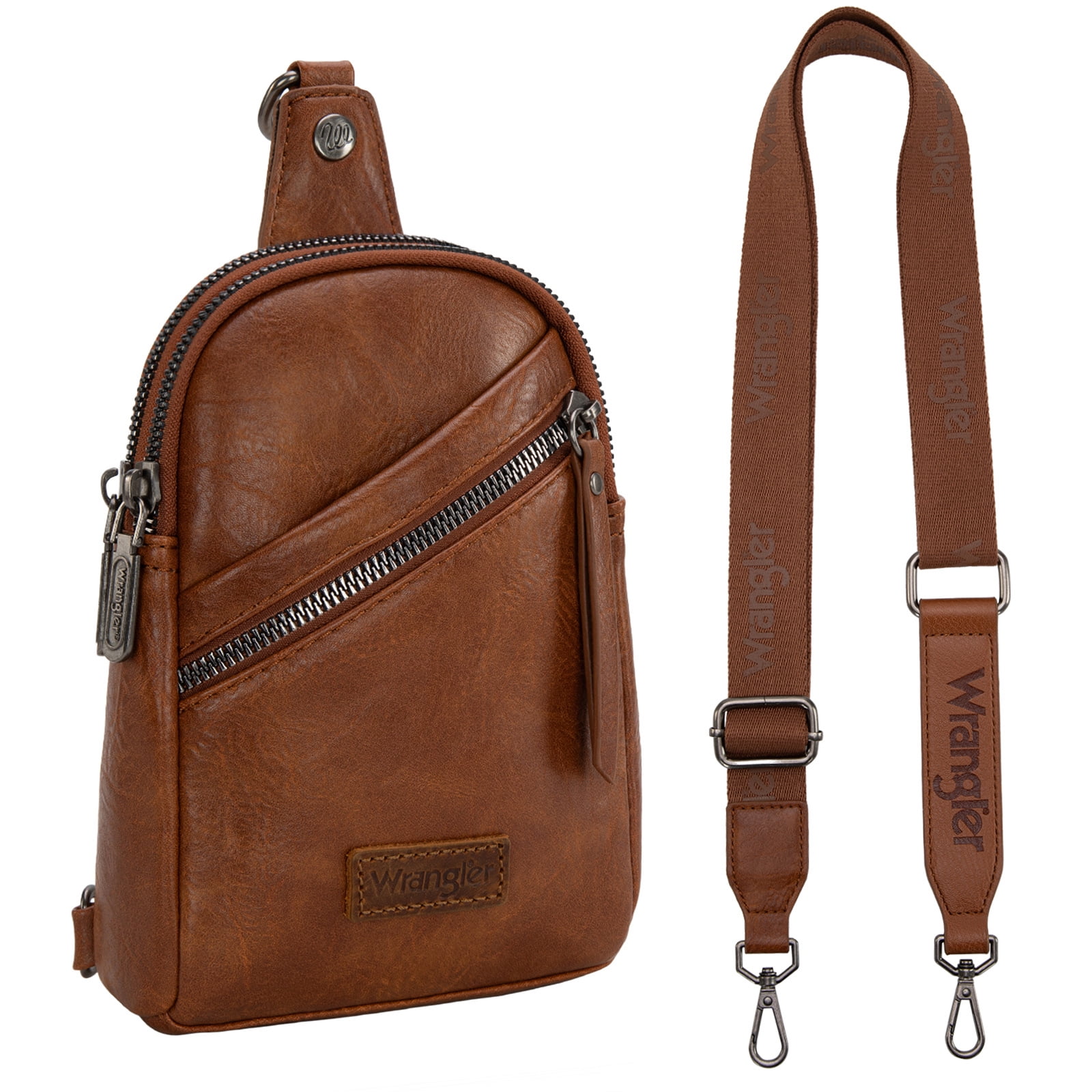 Wrangler Small Crossbody Sling Bags for Women Fanny Packs Chest Bag for Travel
