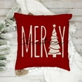 thumbnail image 6 of Merry Christmas Tree Decorative Throw Pillow Cover 16 x 16 Set of 4, Xmas Red Candy Canes Porch Patio Outdoor Pillowcase, Winter Holiday Holly Jolly Gifts Cushion Case Home Decor, 6 of 6