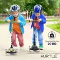 thumbnail image 4 of Monopatin Scooter para Niños de 2 a 5 Años Hurtle, 3 Ruedas con Luces LED, Mini Kickboard con Freno, Manillar Ajustable de 63 cm a 71 cm, Antideslizante, Patin del Diablo, Camuflado, 4 of 7