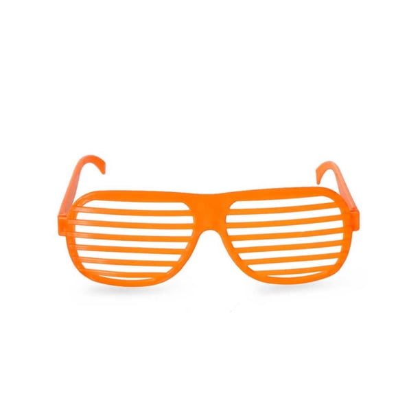 Injueey Shutter Shades Gafas de sol Moda retro Gafas de lujo Vestuario Club Disco Gafas Fiesta de vacaciones Rendimiento Kits de decoración para fiestas Naranja