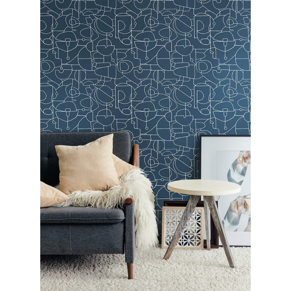 York Wallcoverings PSW1264RL Black Robotics Premium Peel and Stick Wallpaper