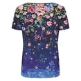 thumbnail image 3 of Blouses à Manches Courtes pour Femmes T-Shirt à Col Rond Décontracté à Imprimé Floral pour Femmes Tuniques à Manches Courtes Hauts Blouse Femme Hauts à Manches Courtes Femme Blouse à Manches Courtes Hauts à Manches Courtes pour Femmes, 3 of 6