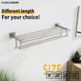 thumbnail image 7 of KOKOSIRI 24 Inch Towel Shelf with Double Towel Bars Bathroom Towel Rack Towel Holder Wall Mounted SUS 304 Stainless Steel Brushed Nickel B6005BR-L24, 7 of 7