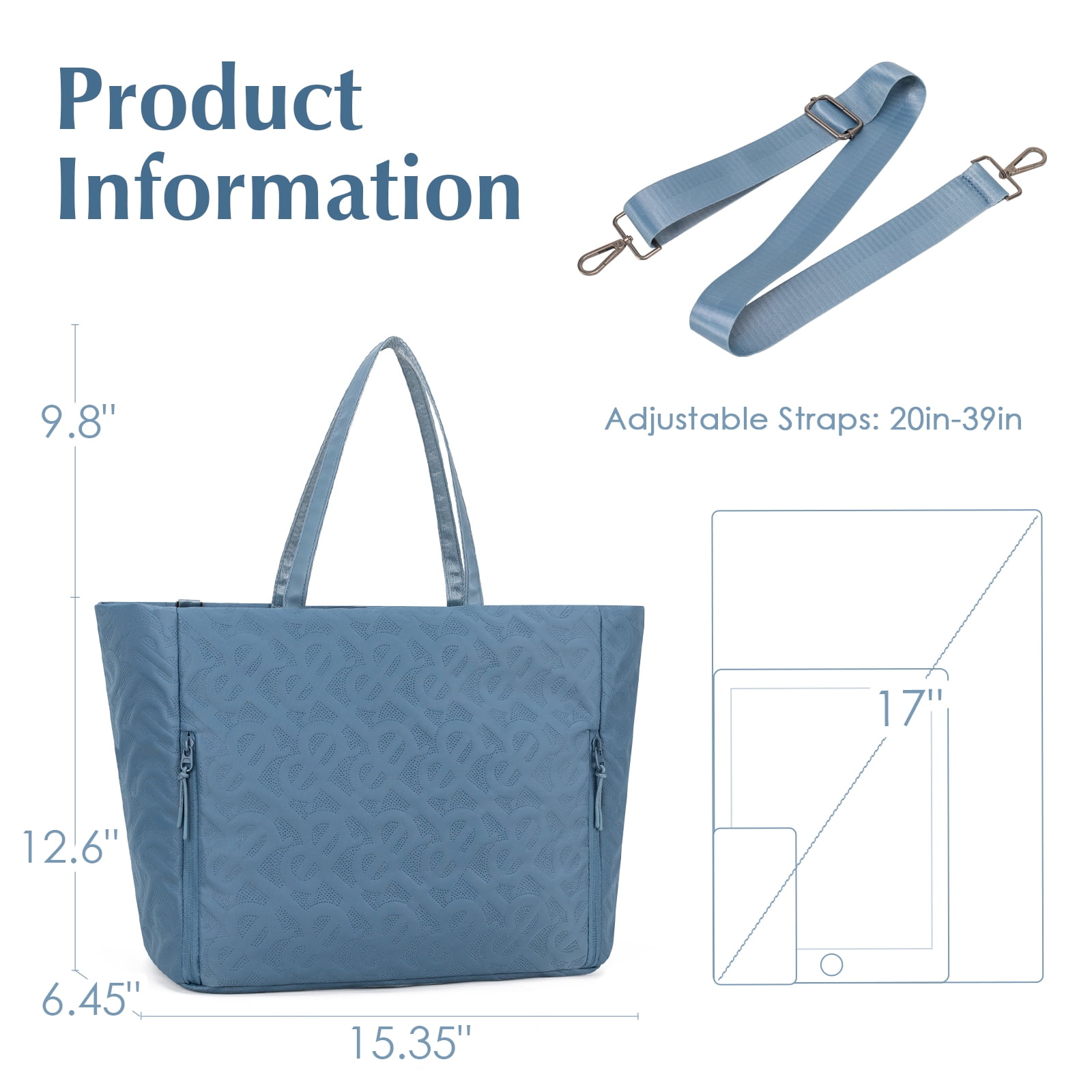 Kabaqoo Shoulder Handbag for Women, Foldable Storage Bag with Zipper for Work, Travel