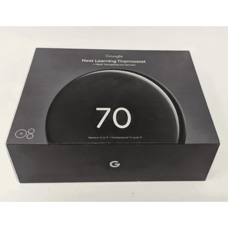 Google Nest Learning Thermostat 4th Gen, 2-Pack Temperature Sensor