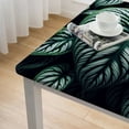 thumbnail image 4 of COMIO Tropical Monstera LeavesGreen Leaves Summer Leaf Hawaii Waterproof Square Tablecloth White, 4 of 7