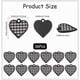 thumbnail image 2 of 1 caja de 16 dijes de corazones a cuadros para hacer bisutería: collares, aretes y pulseras., 2 of 9