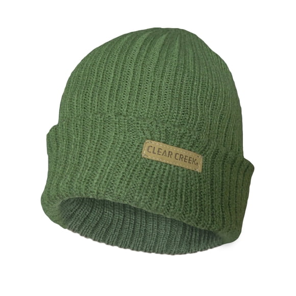 Clear Creek Classic Men's Warm Winter Acrylic Rib-knit Cuffed Beanie Hat