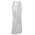 thumbnail image 4 of PrettyGuide Women's Sequin Maxi Skirt Glitter Bodycon Long Mermaid Skirt Formal Skirts, Large, 4 of 7