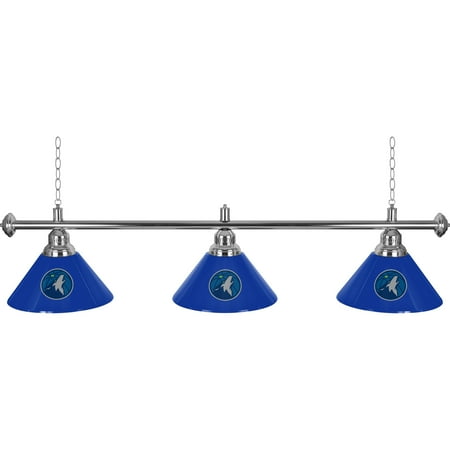 

Trademark Gameroom Minnesota Timberwolves Logo 3-Shade Hanging Lamp
