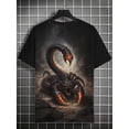thumbnail image 5 of 3D summer new scorpion pattern short-sleeved digital printing design T-shirt element trend men's casual fashion top, 5 of 6