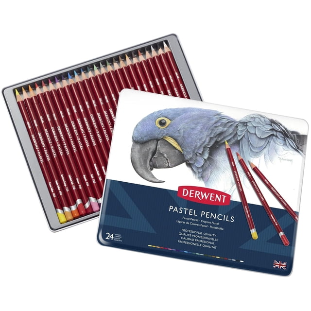 Lapices Pastel Derwent 32992 Nucleo 4mm Lata de Metal 24 Unidades