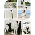 thumbnail image 6 of Avidlove Lounge Sets for Women Travel Outfits 2 Piece Sets Knit Short Sleeve Sweater Loungwear, 6 of 8