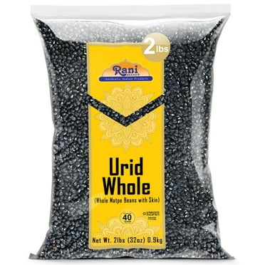 Rani Urid/Urad Whole Black (Matpe Beans with Skin) Indian Lentils 32oz (2lbs) 908g ~ All Natural | Gluten Friendly | NON-GMO | Kosher | Vegan | Indian Origin