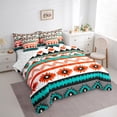 thumbnail image 3 of Homewish Tribal Aztec Bedding Comforter Set 7pcs for Teens Boys Girls,Bohemian Theme Queen Bedding Sets Super Cozy,Exotic Style Queen Sheet Sets,Super Cozy Room Decor,Reversible, 3 of 8