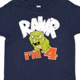 thumbnail image 4 of Inktastic Rawr I'm 4 Baby Triceratops Boys or Girls Toddler T-Shirt, 4 of 5