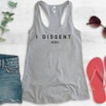thumbnail image 2 of I Dissent RBG Tank Top, Ladies Racerback Tank Top, Feminist Tank, Political Tank, Heather Gray, Small, 2 of 3