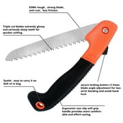 Folding Hand Saw, Gardening/Camping/Pruning Saw with Rugged 7 Inch Blades Professional Folding Saw Razor Tooth Sharp Blade Solid Non-slip Grip