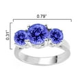 thumbnail image 5 of Sterling Silver with Natural Tanzanite Three Stone Ring, 5 of 5