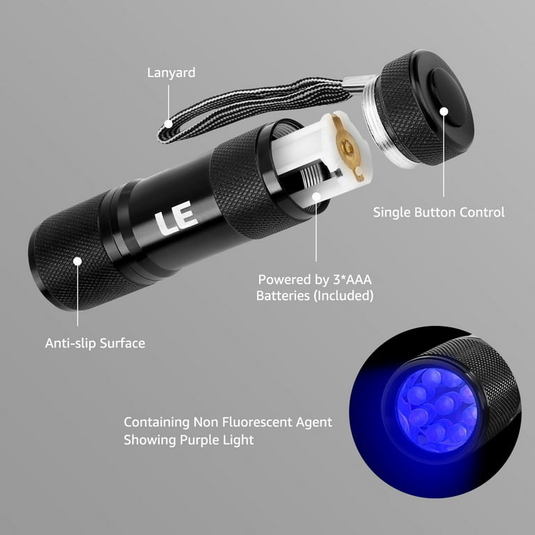 CANKER 9W UV Resin Curing Lamp Light 9 LED 395nm UV Blacklight Flashlights  Jewelry Tool 