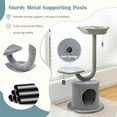 thumbnail image 2 of Spaco Cat Tree, 542" Tall Cat Tower with Curved Metal Supporting Frame for Large & Small Cats-Gray, Cat House with Platform Bed, Large Cozy Condo, 2 of 9