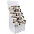 thumbnail image 2 of Free-Standing Display Rack, White Corrugated Cardboard Construction with 5 Bins - Sold in Sets of 2, 2 of 3