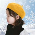 thumbnail image 2 of BFHHYA French Beret Hat for Kids Boys Girls Elegent Classic Fashion Warm Beanie Cap Beret for Party Romantic Themed Fancy Dress 2-4 Years, 2 of 6