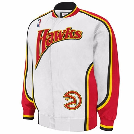 Hardwood Classics Vintage Tee - Atlanta Hawks NBA Mitchell & Ness White Authentic Hardwood Classics 1992-93 Vintage Warm Up Jacket For Men