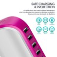 thumbnail image 3 of Cargador USB Seitruly 6 puertos ABS PC rosa roja, 3 of 6