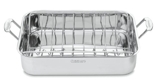 Cuisinart Mcp117-16br MultiClad Pro Stainless 16in Rectangular Roaster With Rack for sale online 
