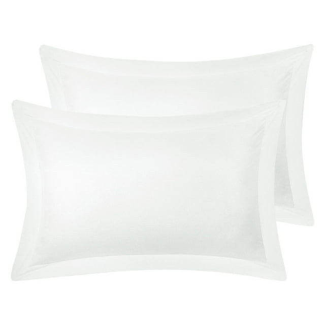 Unique Bargains Taies d'Oreiller Douces en Microfibre 1800 Sans Fermeture Éclair 2 Pcs