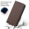 thumbnail image 6 of for Samsung Galaxy A35 Case, Classic Design PU Leather Wallet Magnetic Closure Flip Case with Kickstand Card Holder Slot Shockproof Protective Cover for Samsung Galaxy A35 - Brown, 6 of 6