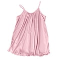 thumbnail image 2 of Camisola de manga corta para mujer, ropa interior holgada con cuello en V y color liso, de poliéster, 2 of 9