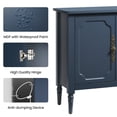 thumbnail image 3 of Heynemo Buffet Sideboard with 2 Doors & 3 Drawers, Storage Cabinet with Adjustable Shelves for Living Room, Dining Room, Blue, 3 of 9