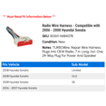 thumbnail image 2 of Radio Wire Harness - Compatible with 2006 - 2008 Hyundai Sonata 2007, 2 of 2